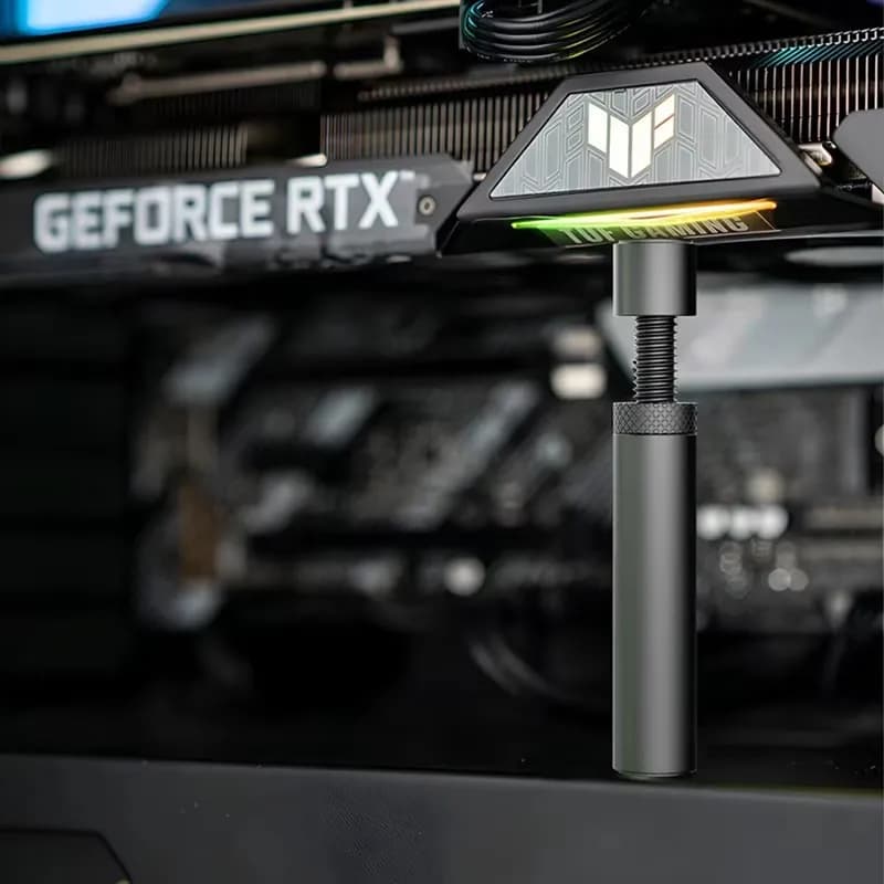 Graphics Card GPU Holder Adjustable Telescopic Rotary Screw Aluminum Alloy Support Vertical GPU Bracket GPU Video Card Holder