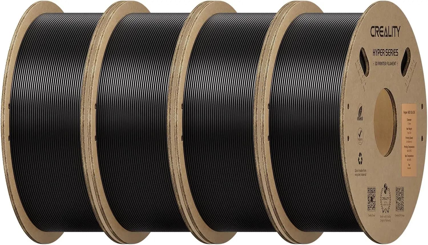 Filamento ABS 1.75mm 4KG, Resistente alle Alte Temperature, Alta Resistenza agli Urti, Stampa Stabile, Precisione ±0.05mm