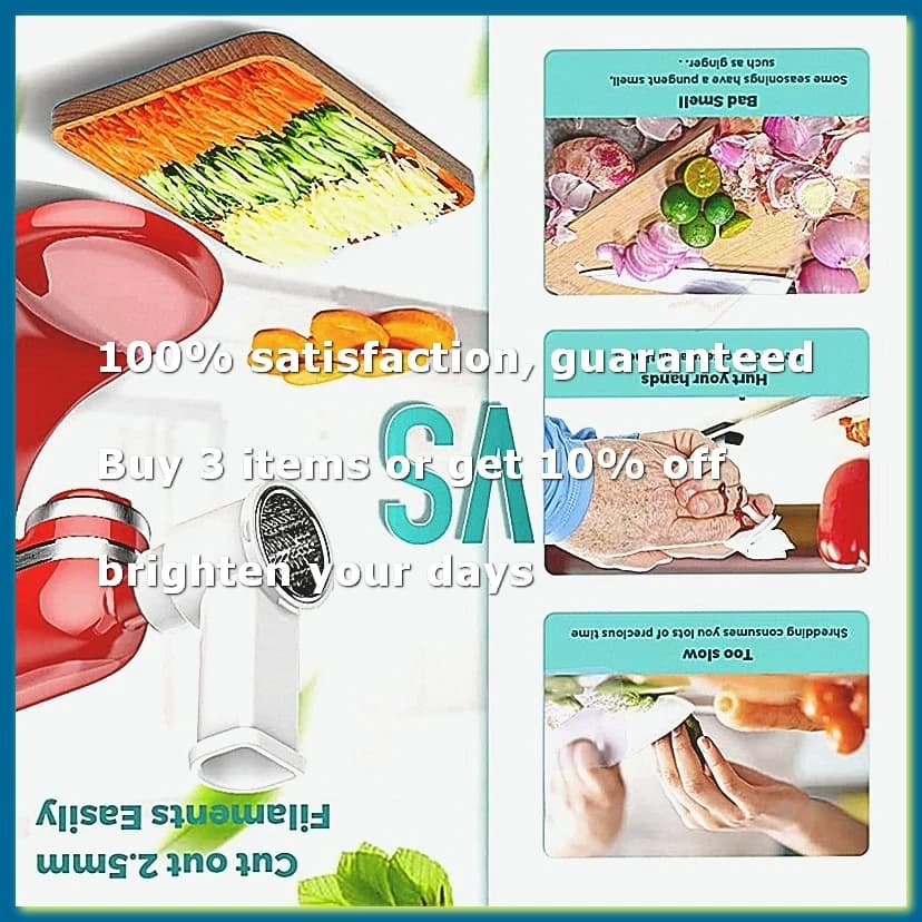 Slicer Shredder Attachments, Fresh Prep Vegetable Slicer for Stand Mixer, Salad Maker with Cleaning Brush