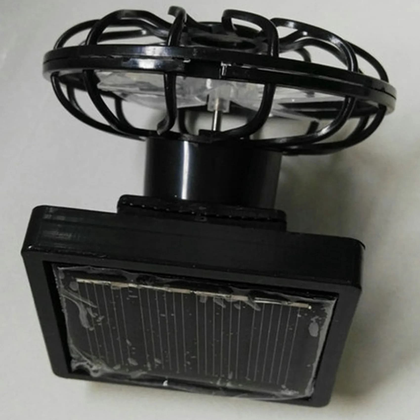 Ventilatore solare N09R-2X con clip, piccolo ventilatore solare elettrico portatile da esterno