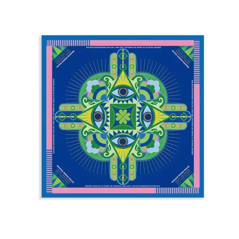 Laser-printed modern American mahjong tile set, 160 pieces, luxurious 4-layer 32mm red-green acrylic tablecloth set