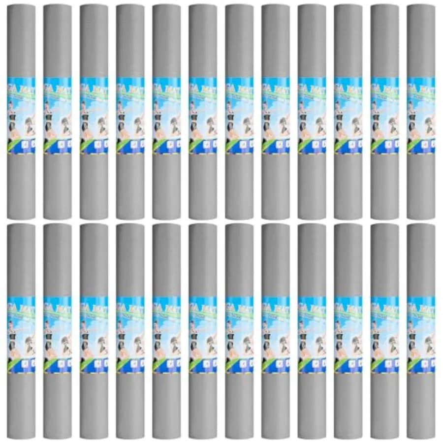 Tappetino Yoga Spesso 3 mm Antiscivolo per Esercizi Fitness, Palestra, Casa, Yoga, Pilates, Facile da Pulire, in PVC Resistente, per Donne e Uomini
