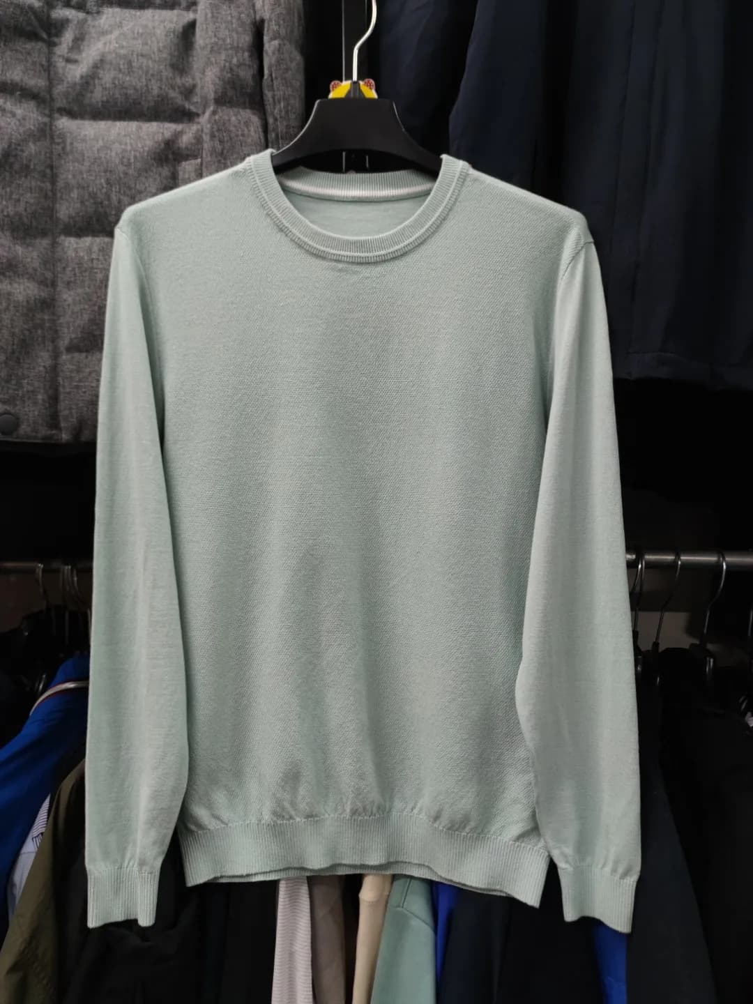 Maglia Casual da Uomo a Maniche Lunghe con Collo Tondo, Maglietta Base Senza Etichetta, Stile Attivo Moda Primavera 2024