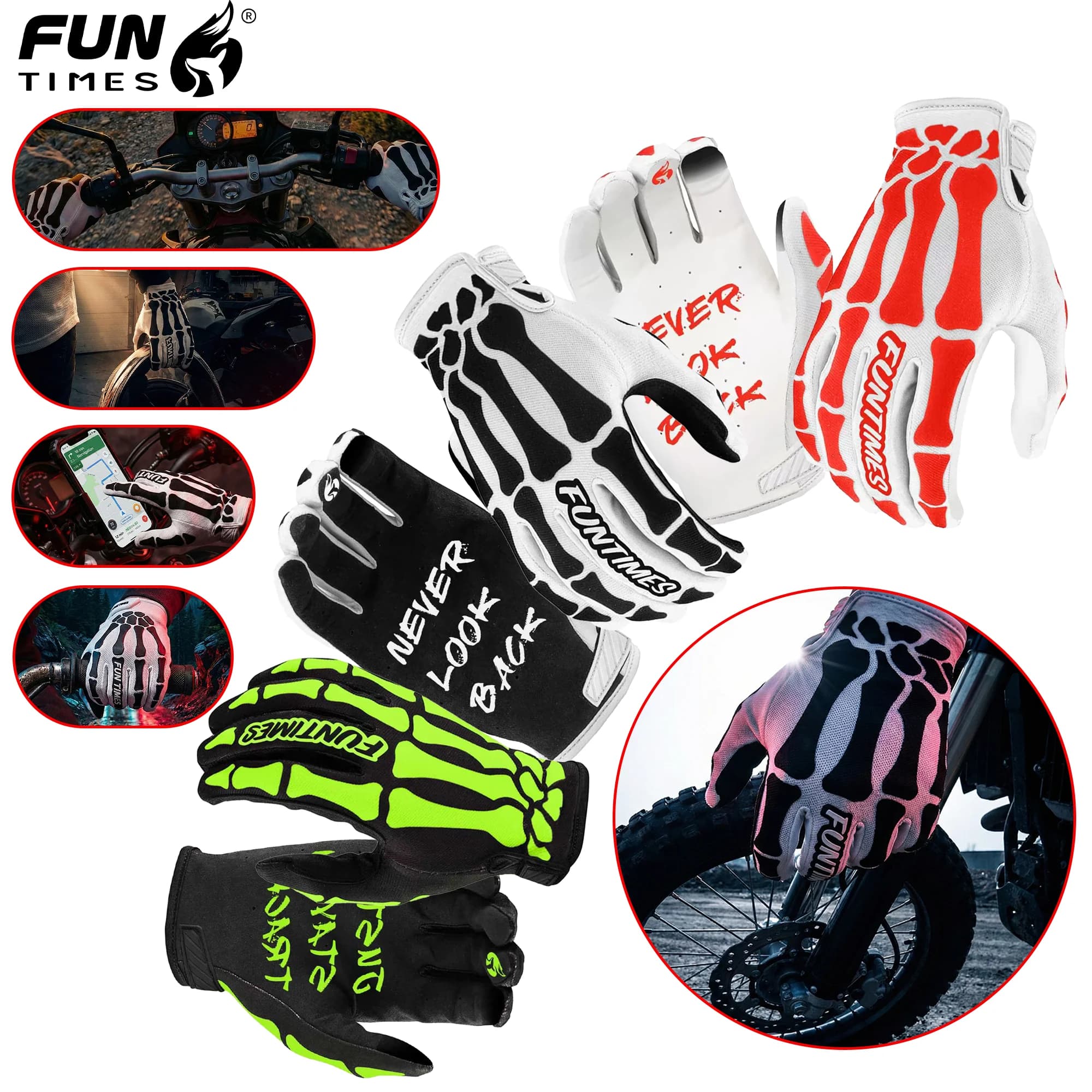 I nuovi guanti da equitazione FUNTIMES sono adatti per motocicli, bici da corsa, mountain bike, bici elettriche, bici da equilibrio e altro ancora