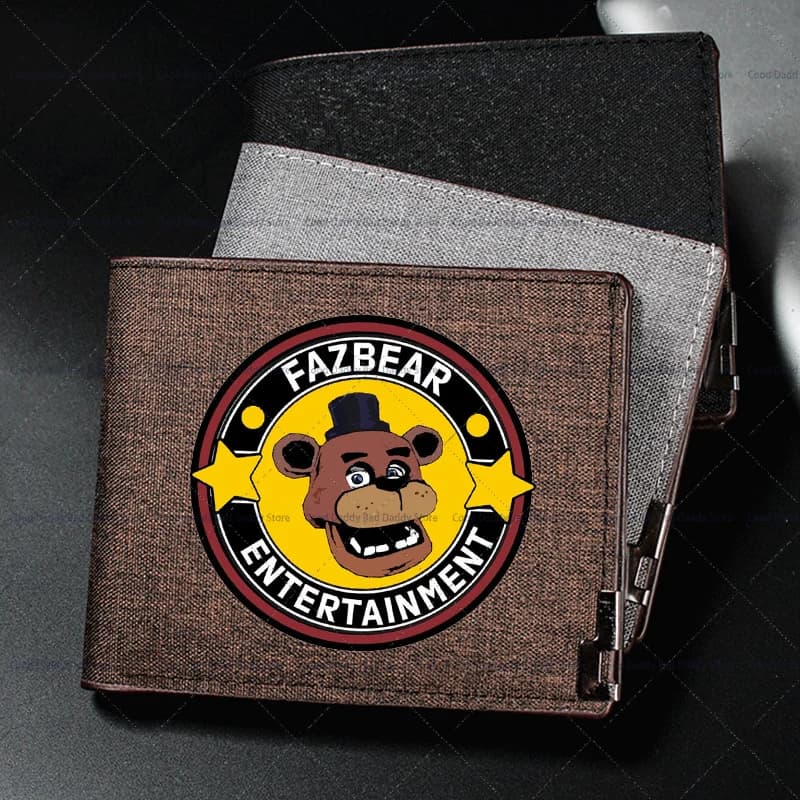 Portafoglio FNAF per uomo Borsa per carte Cartoon Five Night At Freddy Porta carte Multi Slot ID Moneybag Fashion Fazbear Bear Portamonete regalo
