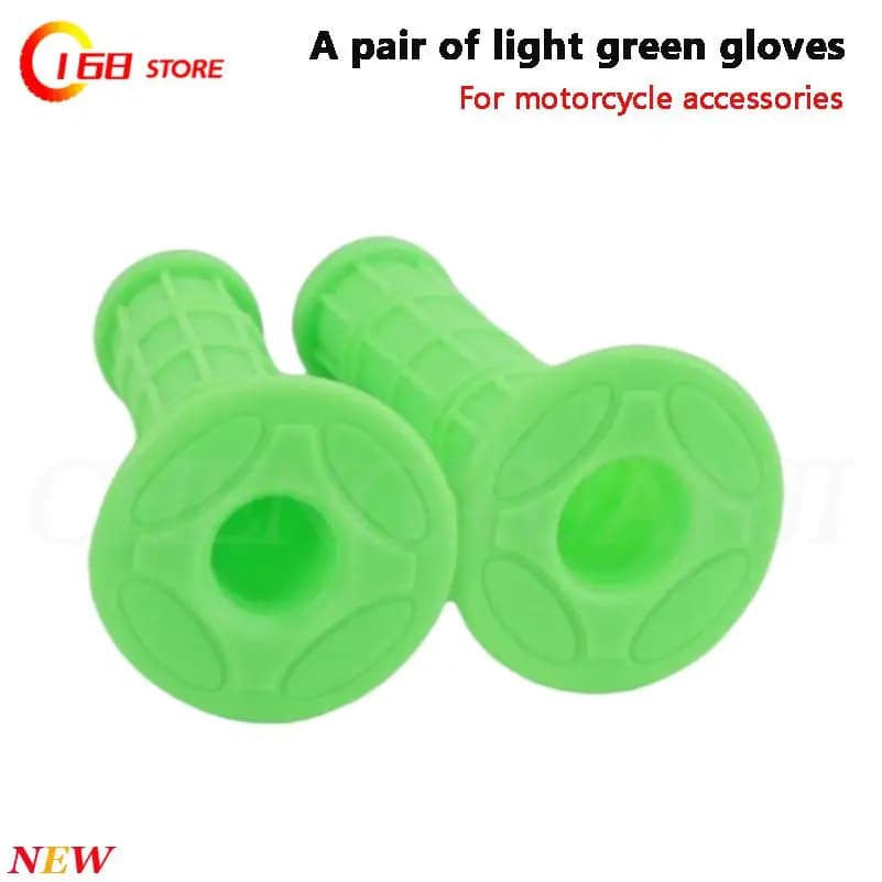 Light Green Gloves Pair, Universal Motorcycle Grip Cover, Anti Slip Bike Handle Cover for Riding