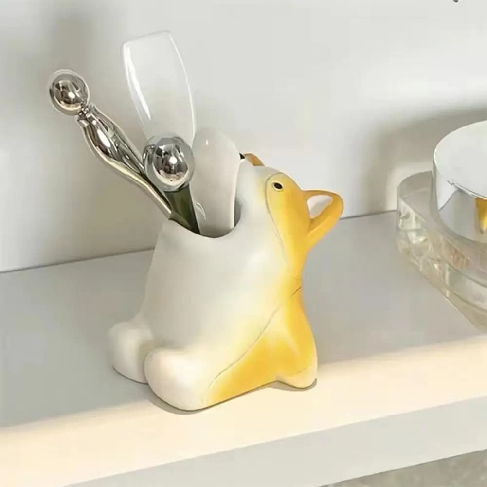 Divertente Portaspazzolino a Forma di Animale Cartone Animato, Organizzatore da Bagno in Resina, Portapenne per Spazzolini e Dentifricio