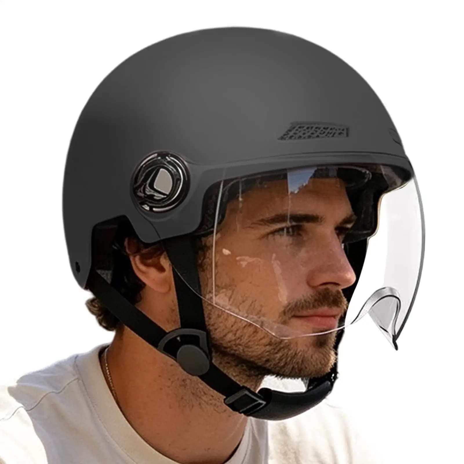 Casco per E-Bike con Visiera Rimovibile, Regolabile e Traspirante, Unisex, per Ciclismo Urbano e Outdoor