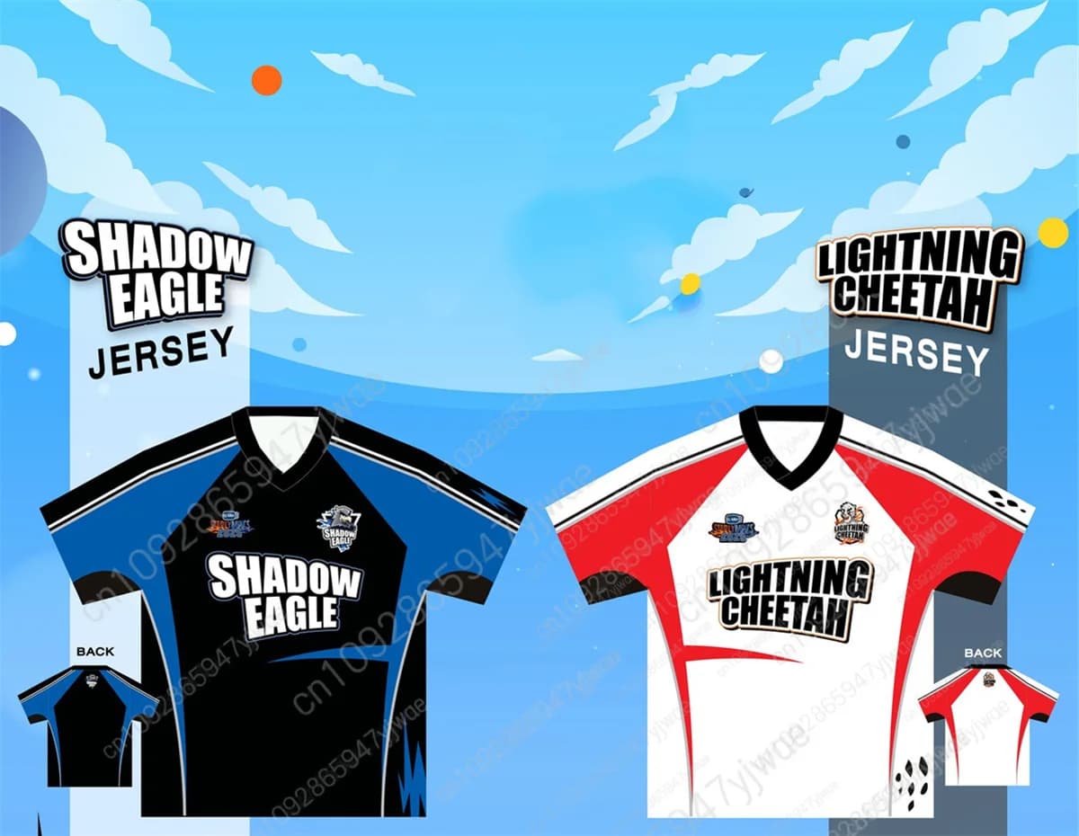 GMMTV 2025 Thailandia Starlympics Shadow Eagle & Starlympics Lightning Cheetah Jersey T-shirt da donna estiva streetwear alla moda
