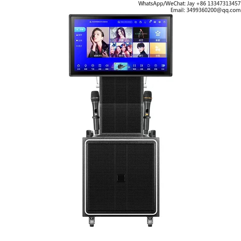 Produttore Professionale di Macchine per Karaoke con Altoparlante Smart WIFI Bluetooth Staccabile e Schermo LCD da 30''