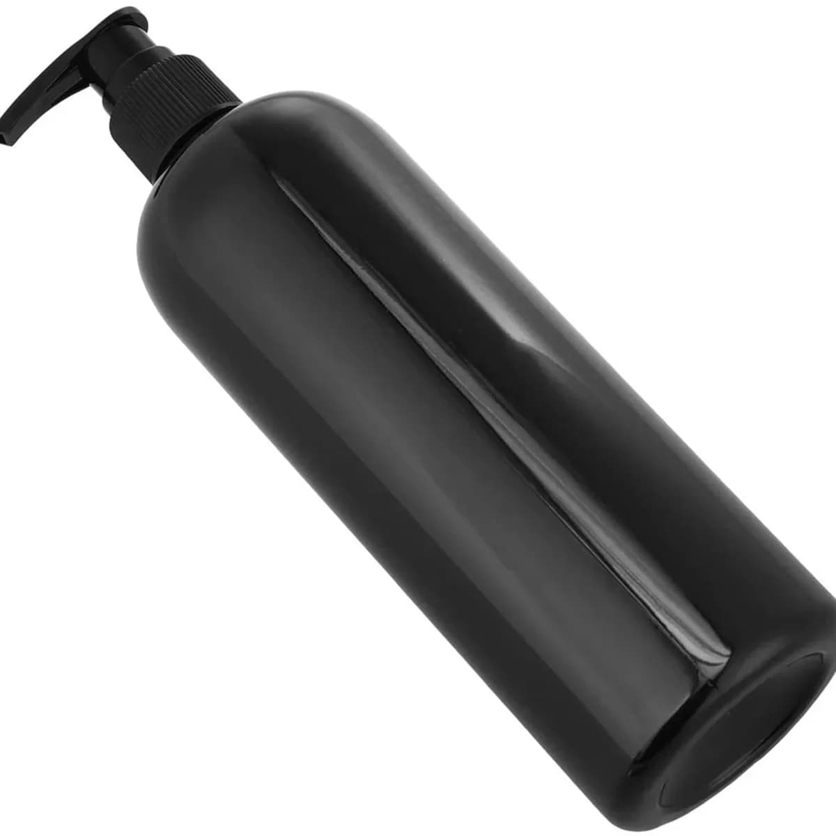 4 flaconi dispenser vuoti neri da 500 ml con pompa per sapone liquido, shampoo, gel doccia, accessori per il bagno.