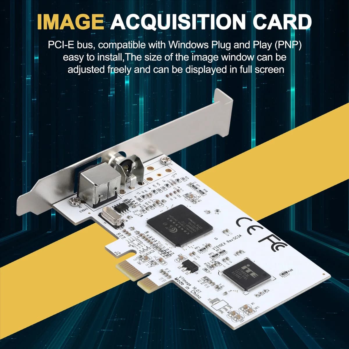 Scheda di espansione L68APCIE Scheda di acquisizione video con risoluzione HD 640X480 da PCIE a AV Scheda di acquisizione immagini