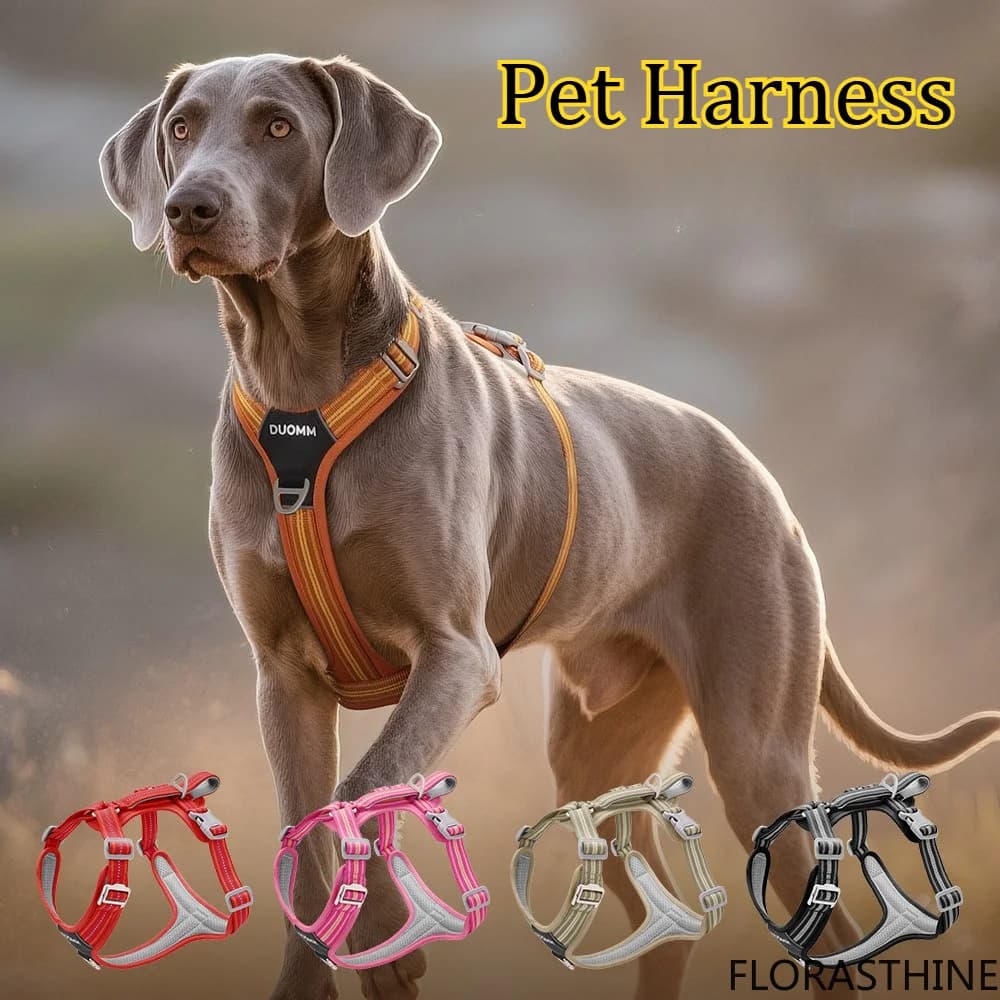 Dog Leash Anti-Pull Pet Harness Comfortable Outdoor Leash Dog Reflective Harness Durable and Stain-resistant