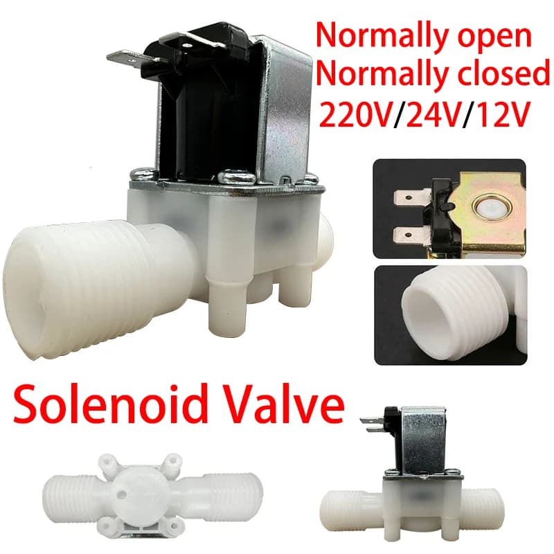 1/2 "3/4" Filettatura Maschio Elettrovalvola AC 220V DC 12V 24V Valvola di Controllo Dell'acqua Interruttore del Controller Normalmente Chiuso Normalmente Aperto