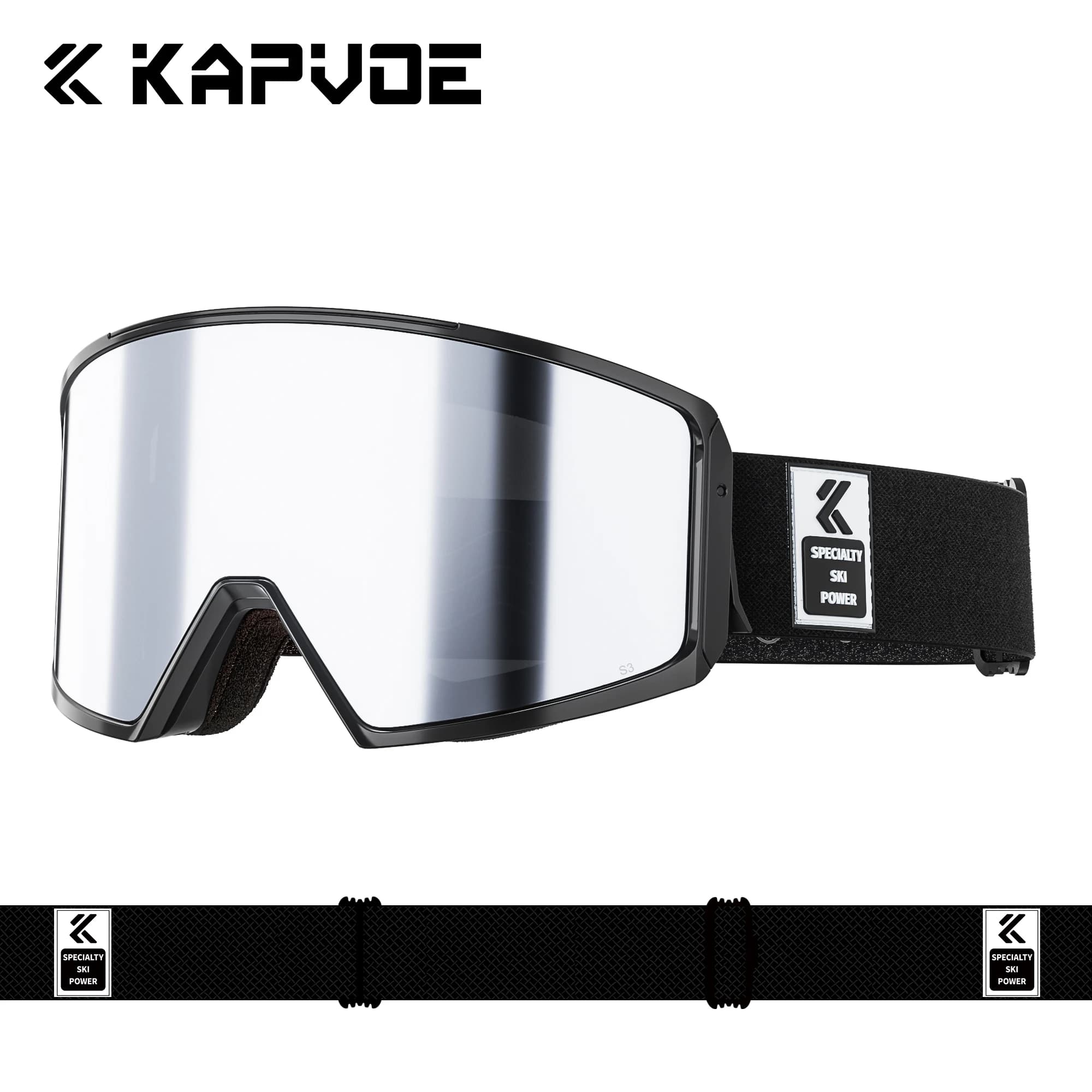 KAPVOE Kit di occhiali da sci da neve Protezione UV400 Occhiali da motoslitta Moto Snowboard Maschera da sci per uomo Donna Lente antiappannamento