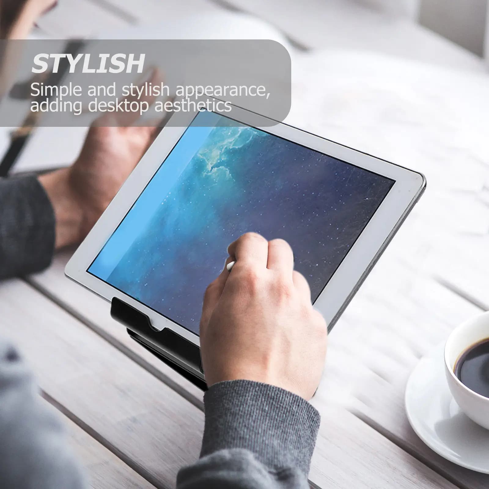 Rotating Tablet Stand Desktop Holder Foldable Aluminum Alloy Universal Phone Laptop Holder Adjustable 360 Degree Ergonomic Desk