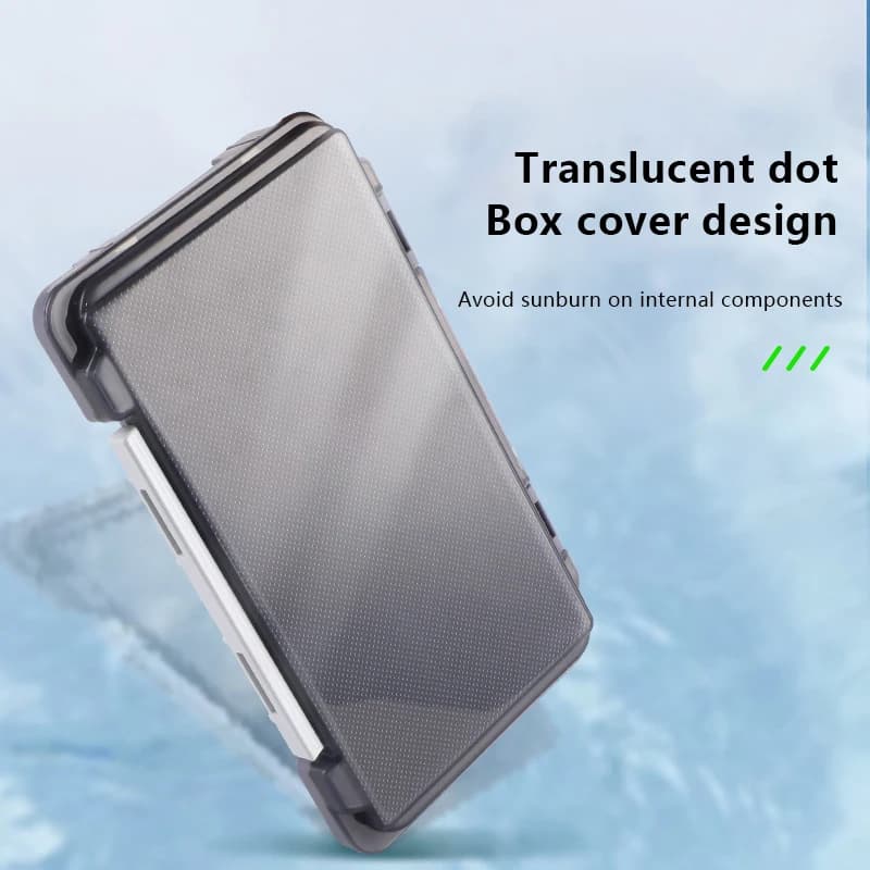 Portable Fishing Baits Lures Storage Box Sponge Pad Tight Locking Buckle Waterproof Leak-Proof Tackle Box Fishing Accessories