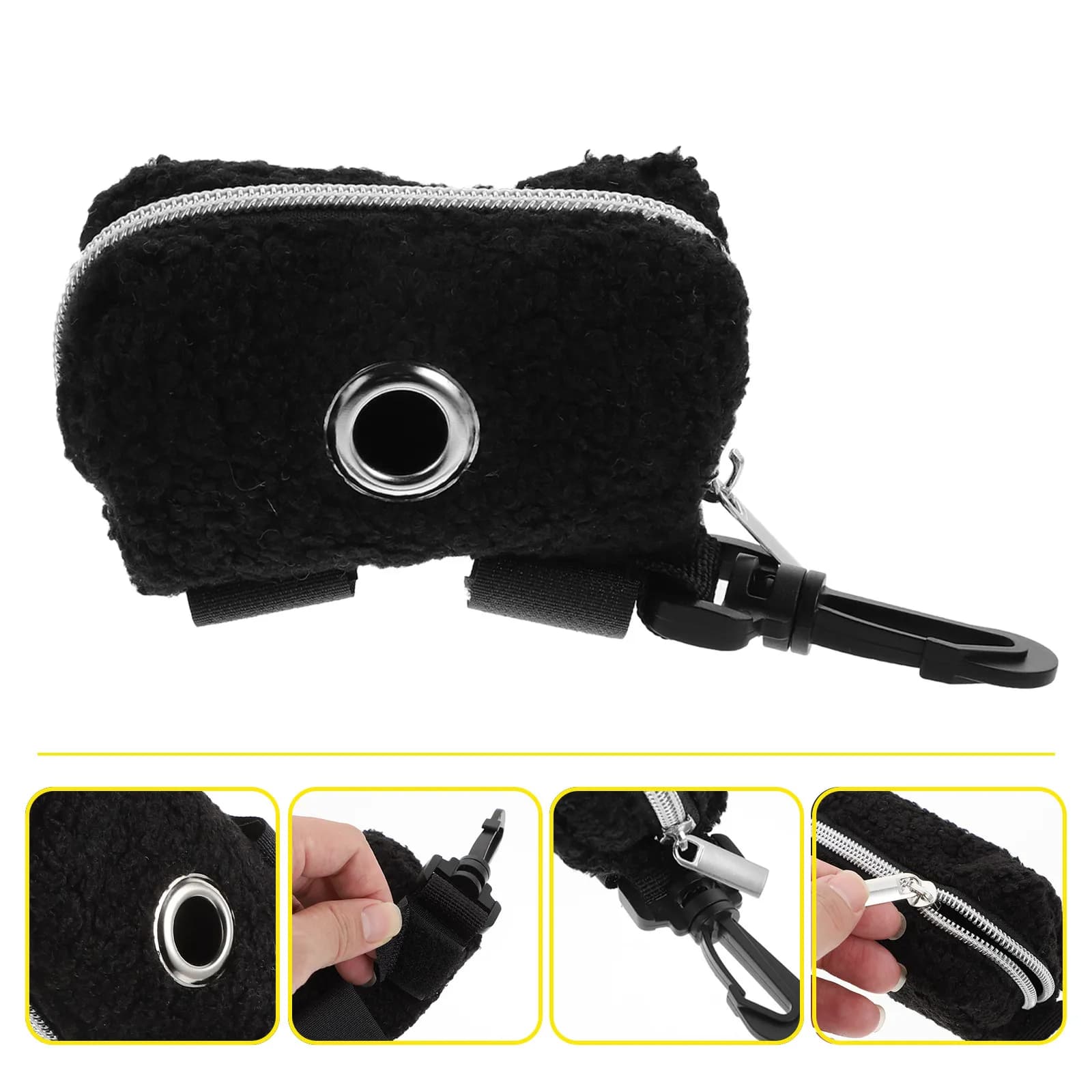 1 Pezzo Porta Sacchetti per Escrementi di Animali Domestici Traspirante Resistente all'Usura Dispenser per Sacchetti per Rifiuti di Cani da Esterno con Fibbia per Appendere Leggero per Passeggiate