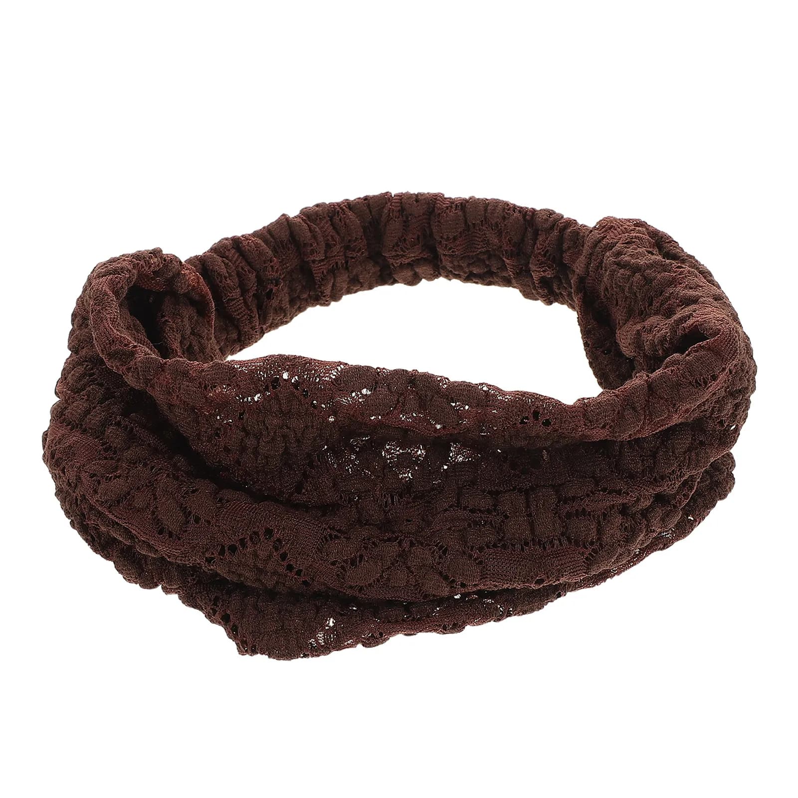 Extra Wide Stretchy Fabric Headband for Women Elegant Lace Design Gray Hair Concealer Boho Hair Accessories Festive Wrap Scarf