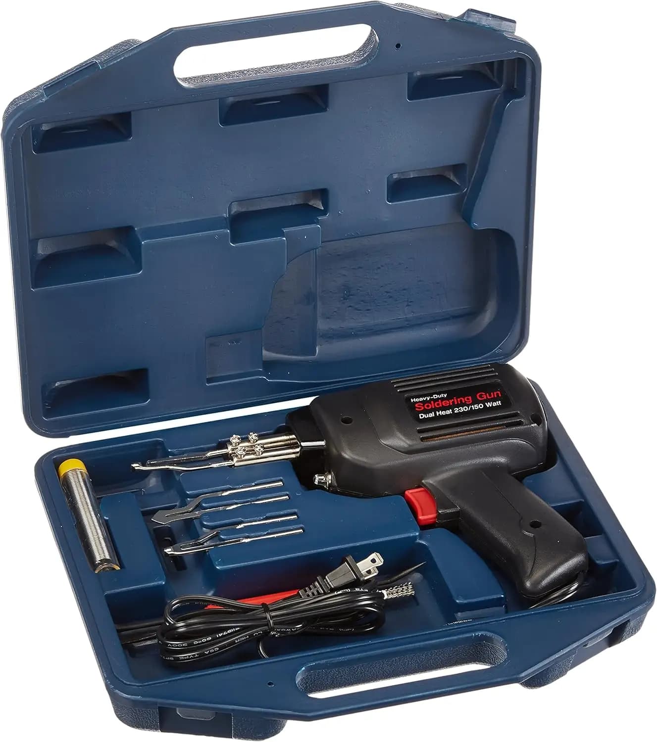 8-Piece Dual Heat Soldering Gun Kit with Blow Molded Case