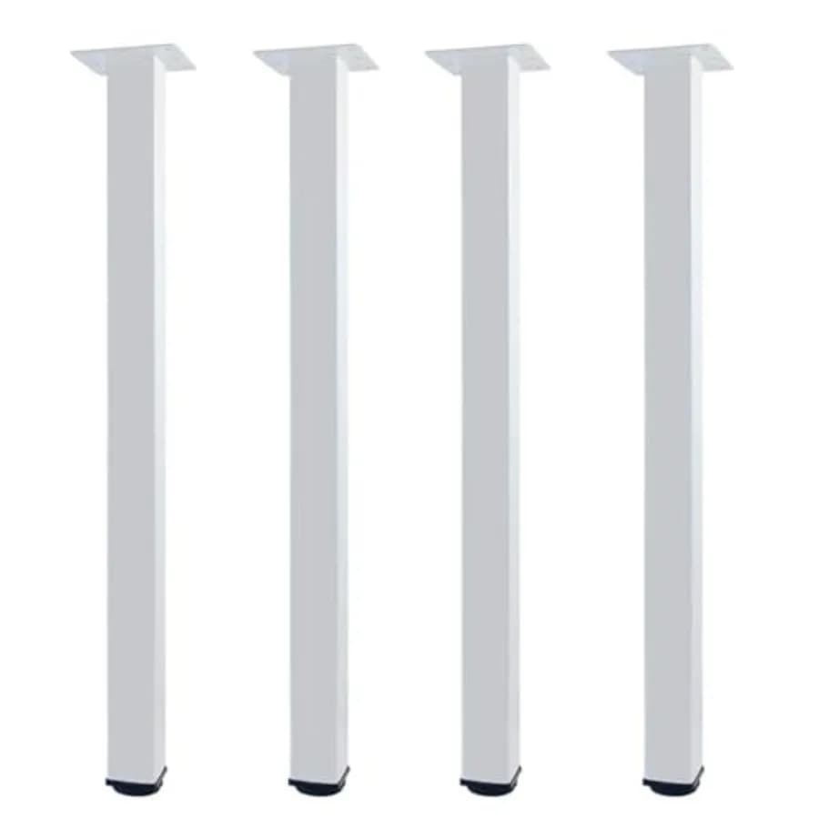 Set di 4 Gambe Regolabili in Metallo per Scrivania, 70 cm, per Tavoli da Ufficio