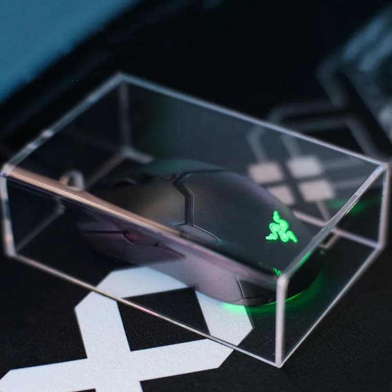 Acrylic Computer Mouse Dust Cover Transparent Dust Cover for Home Office Mouse Dust Cover and Waterproof