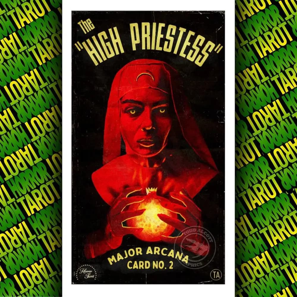 Tarocchi Horror 12*7cm - Mazzo di Carte a Tema Horror con Illustrazioni Ispirate alla Letteratura Macabra e alla Cultura Pop Spaventosa