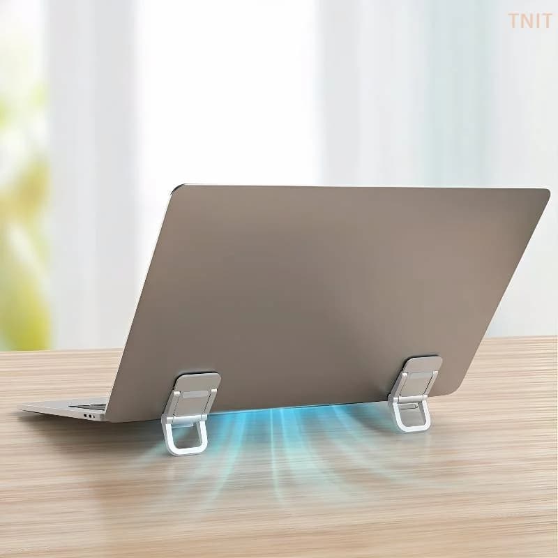 [J] 2Pcs Laptop Stand Mini Portable Holder Foldable Nvisible Laptop Riser Bracket For Notebook Stand Cooling Holder
