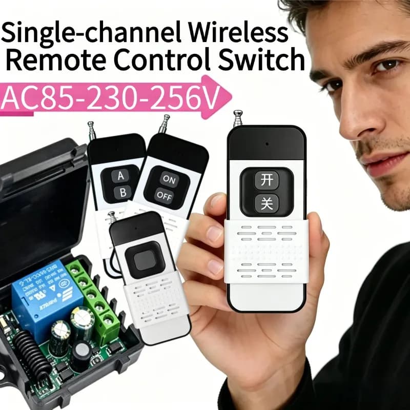 433MHz Wireless Remote Control Switch Dry Contacts RF Relay Module AC90V 110V 120V 220V 230V Remote Controls Gate Door Light