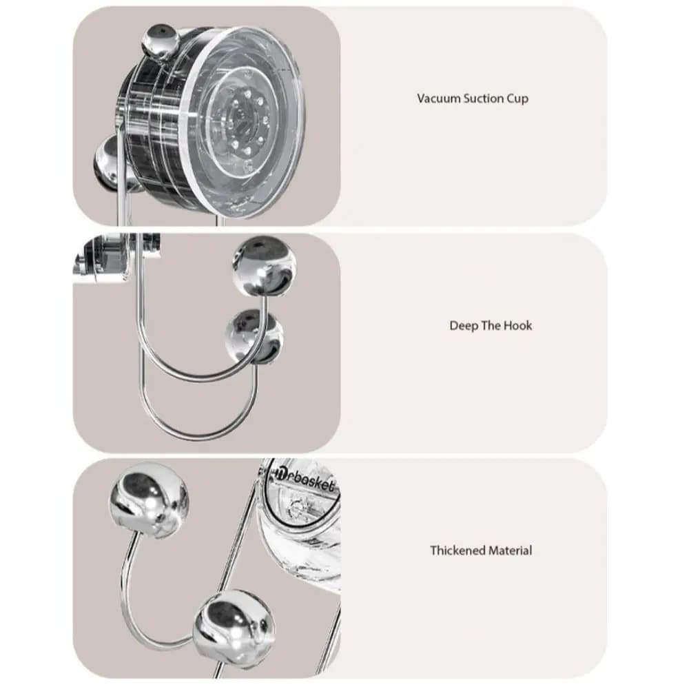 Ganci a ventosa multiuso per appendere a parete INS Doppi ganci Appendiabiti Senza perforazione Appendiabiti decorativo Portico