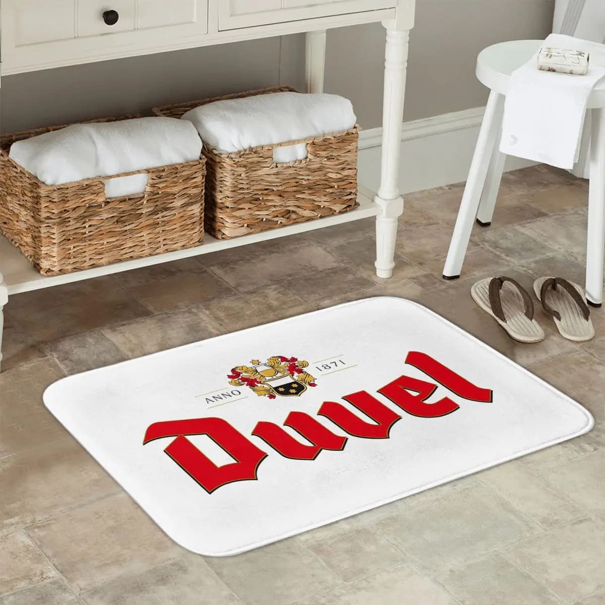 Custom Duvels Logo Doormat Kitchen Entrance Home Floor Mat Non-slip Carpet Rug for Bathroom Footpad Mats