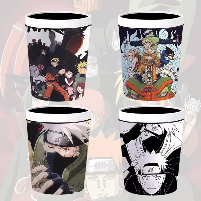 Nuova merce anime Naruto, pattumiera per camera da letto per ragazzi in stile anime, cestino per rifiuti elegante creativo e personalizzato per uso domestico