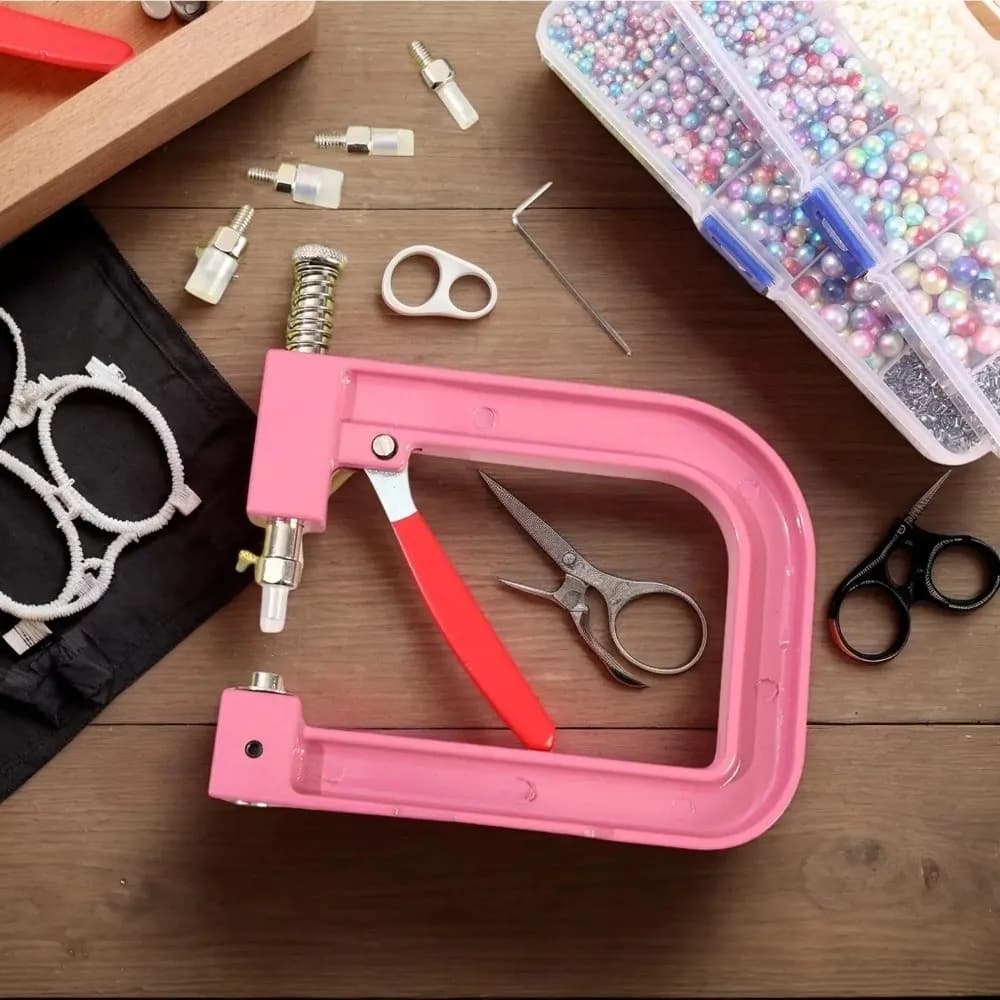 Hand Press Pearl Handmade Setting Machine Portable Fashion Design Manual Bead Press Professional Alloy Bead Setting Tool