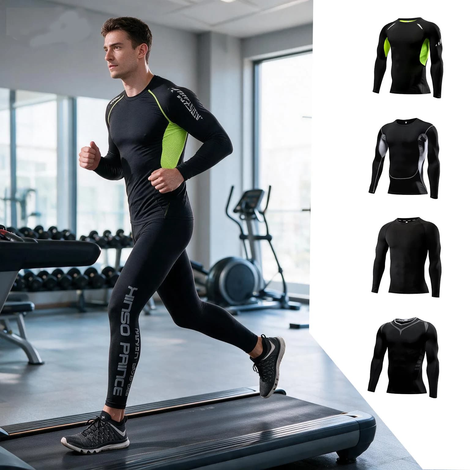 2026 Men Compression Sportswear Suit,Elastic Training Sports Yoga Sets,GYM Workout Jogging Fitness Clothing Tracksuit Pants