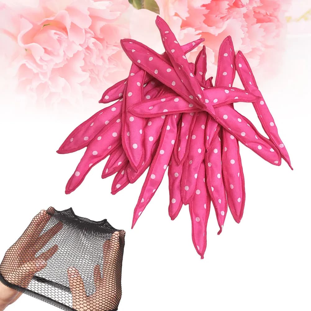Set di 20 Bigodini in Spugna per Onde Naturali, Styling Notturno, Kit Fai-da-Te per Acconciature, Morbidi e Flessibili per Donne