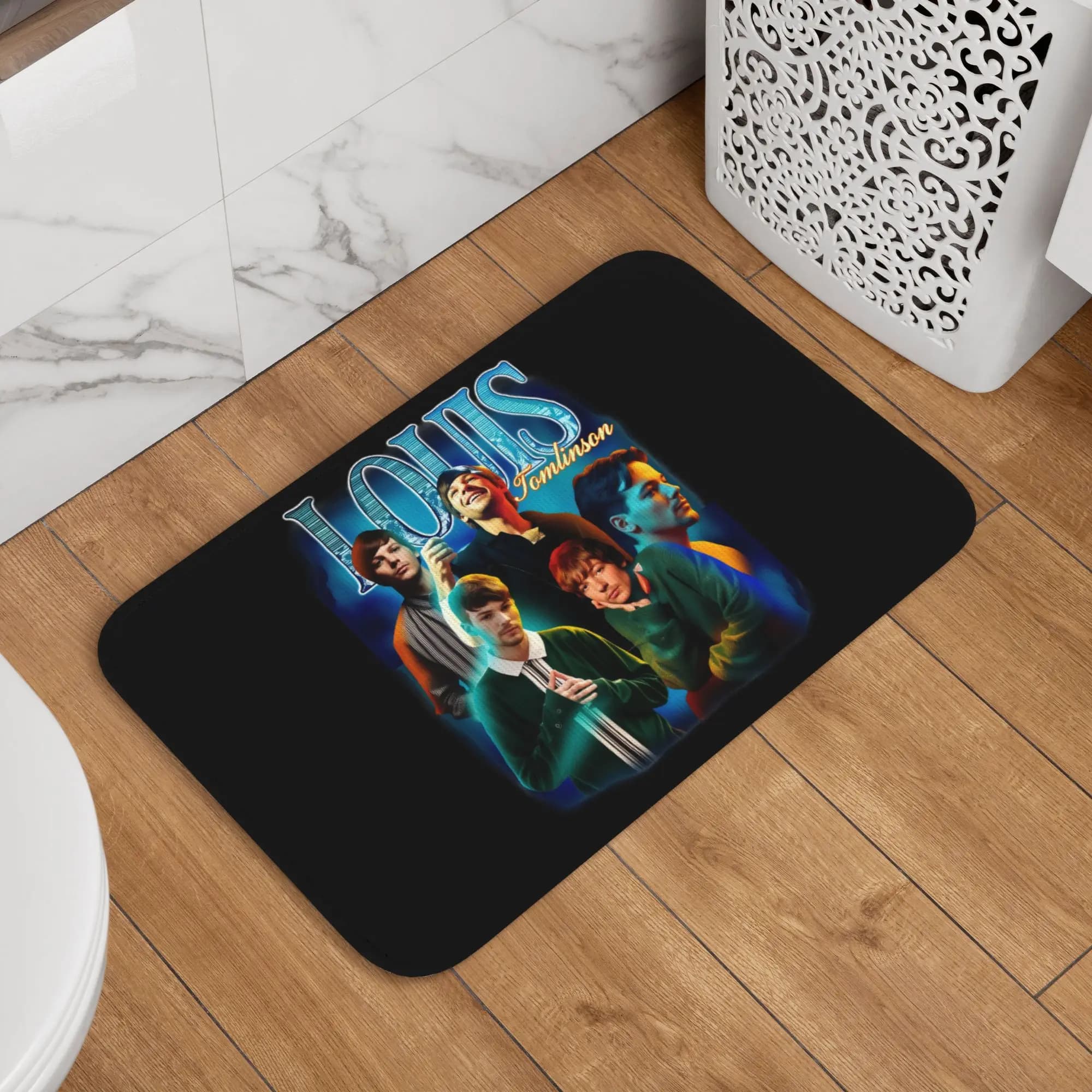 Tappetino per porta d'ingresso personalizzato Louis Tomlinson, antiscivolo, assorbente, per esterni, cantante inglese, tappetino per cucina, balcone, ingresso, tappeto