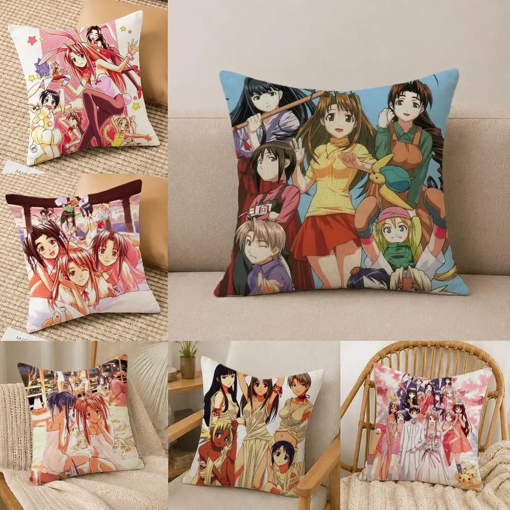 L-Love Hina Cushion Cover Natural Linen Pillowcase Set, All-in-One Decor for Sofa, Bedroom & Chair