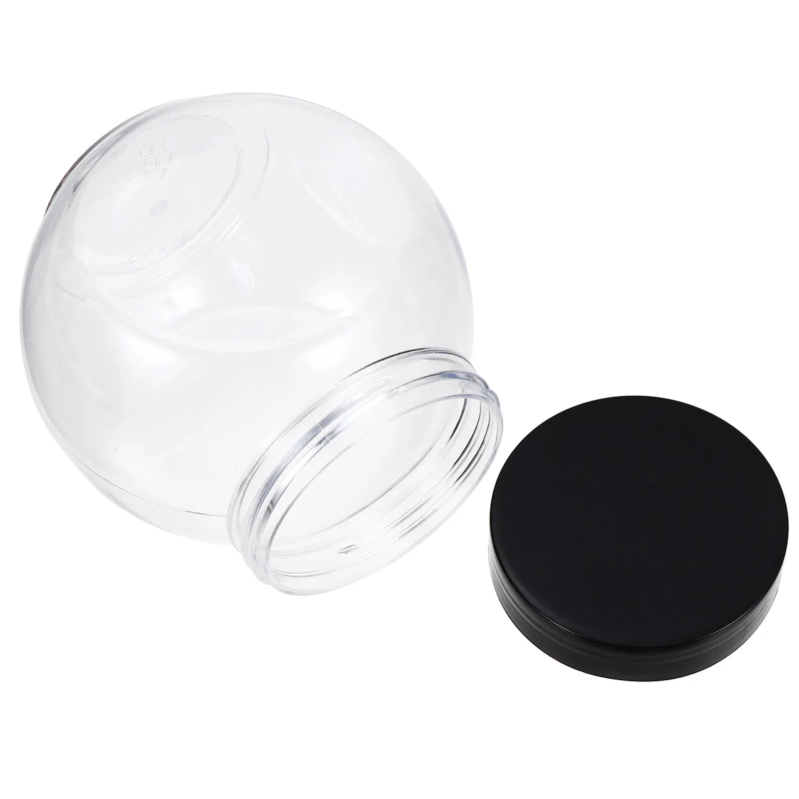 1Set Food Storage Can Transparent 424ml Plastic Sealed Moisture Proof Storage Bottles for Sugar Honey Tea Seasoning Dried Fruit
