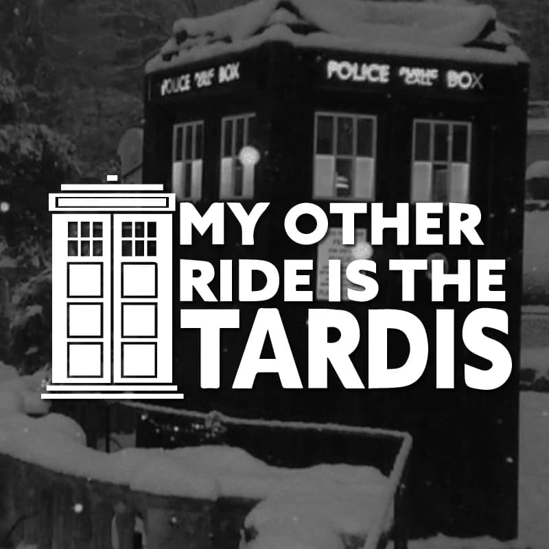 “MY OTHER RIDE IS THE TARDIS”Stickers,Tardis Car Sticker - Waterproof Vinyl Decal for Car Body, Window, and Bumper - Perfect Car