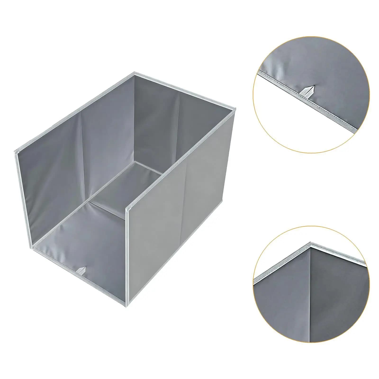 Cat Litter Box Enclosure Waterproof Open Top High Sided Premium Splash Guard Practical Accessory for Indoor Cats