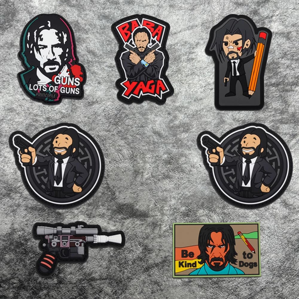 Patch in PVC a tema 'A Serious Man' con distintivo in gomma morbida, effetto fosforescente e chiusura a strappo sul retro, adatto per borse, zaini, gilet e decorazioni per abbigliamento, come adesivi e toppe ricamate.