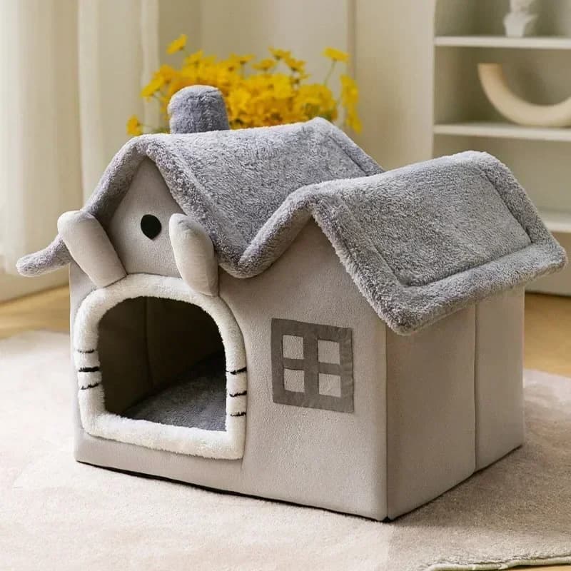 Cuccia pieghevole per cani cuccia per cani di piccola taglia media gatti inverno caldo letto per gatti nido prodotti per animali cestino animali domestici cucciolo grotta divano