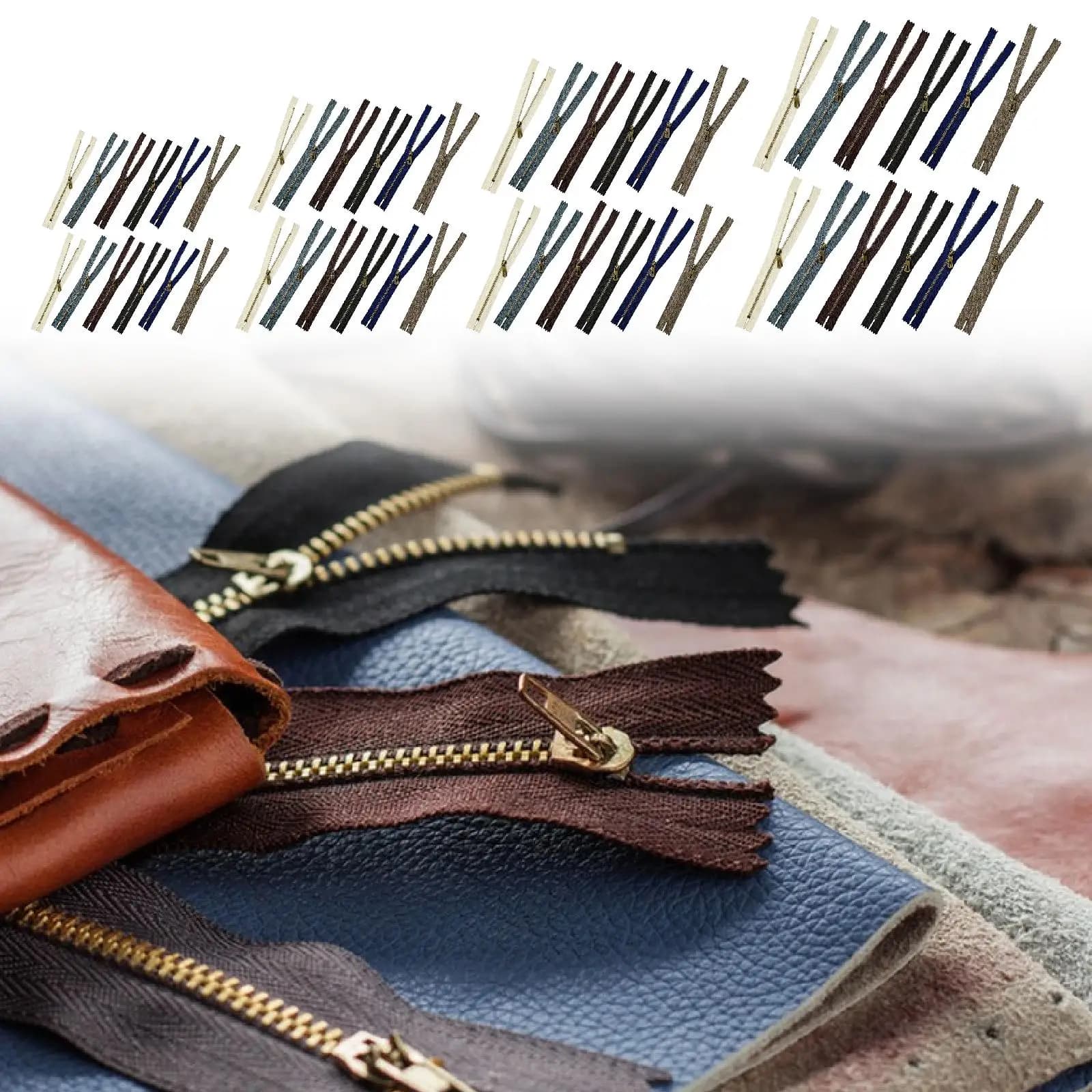Durable Metal Bag Zippers Size 3 for DIY Sewing Crafts Accessories Repair Kit Clothes Jeans Jackets