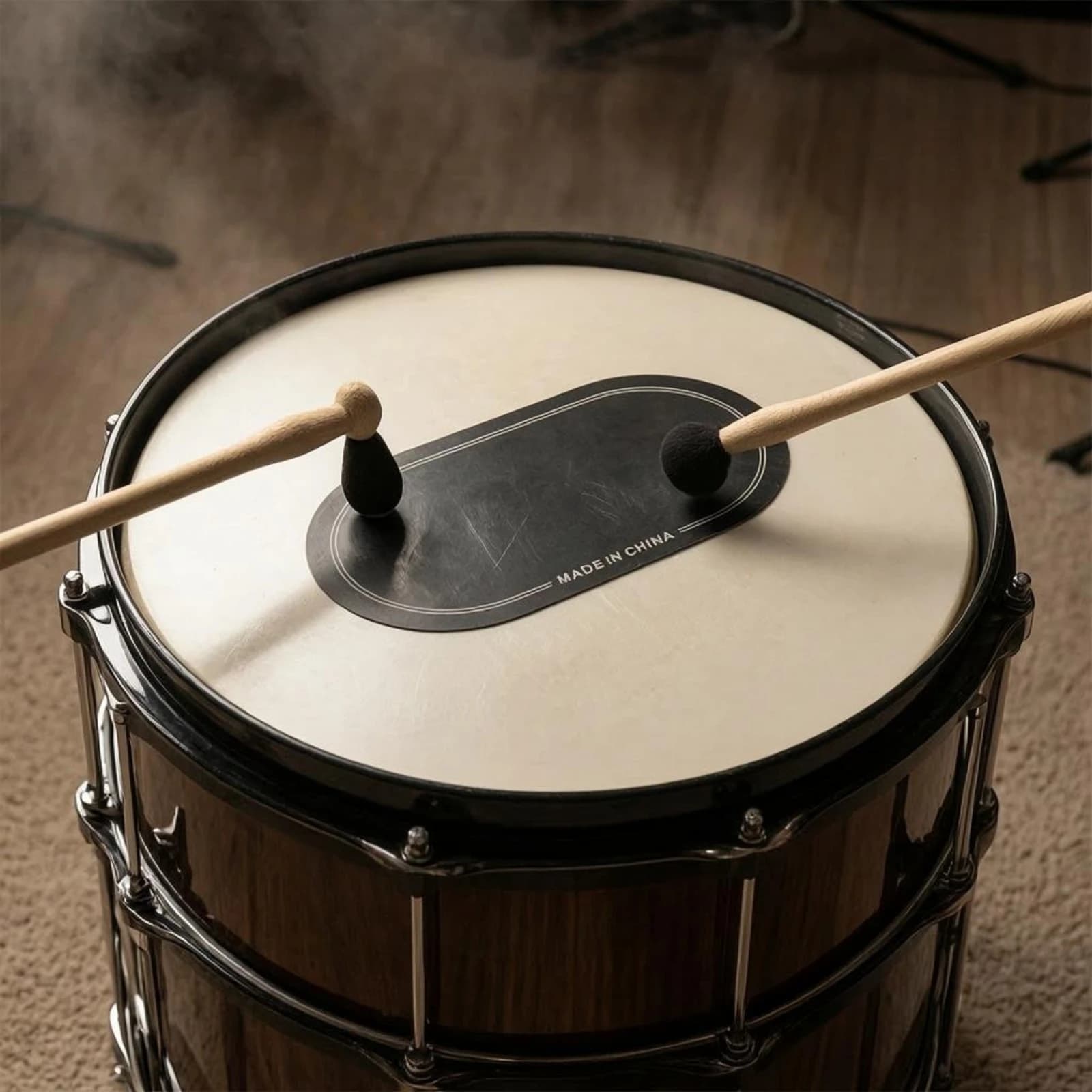 2 Pieces Drum Shielding Pad Easy to Install Drumhead Protector Music Accessory Noise Reduction Instrument Gear