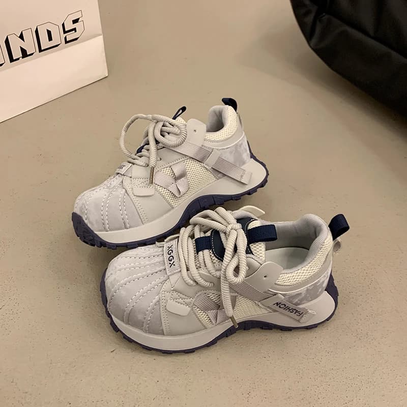 New Women's Shoes in Mesh Breathable with Plateau, Women's Casual Shoes with Laces for Outer, Women's Low Sneakers, Zapatos De Mujer
