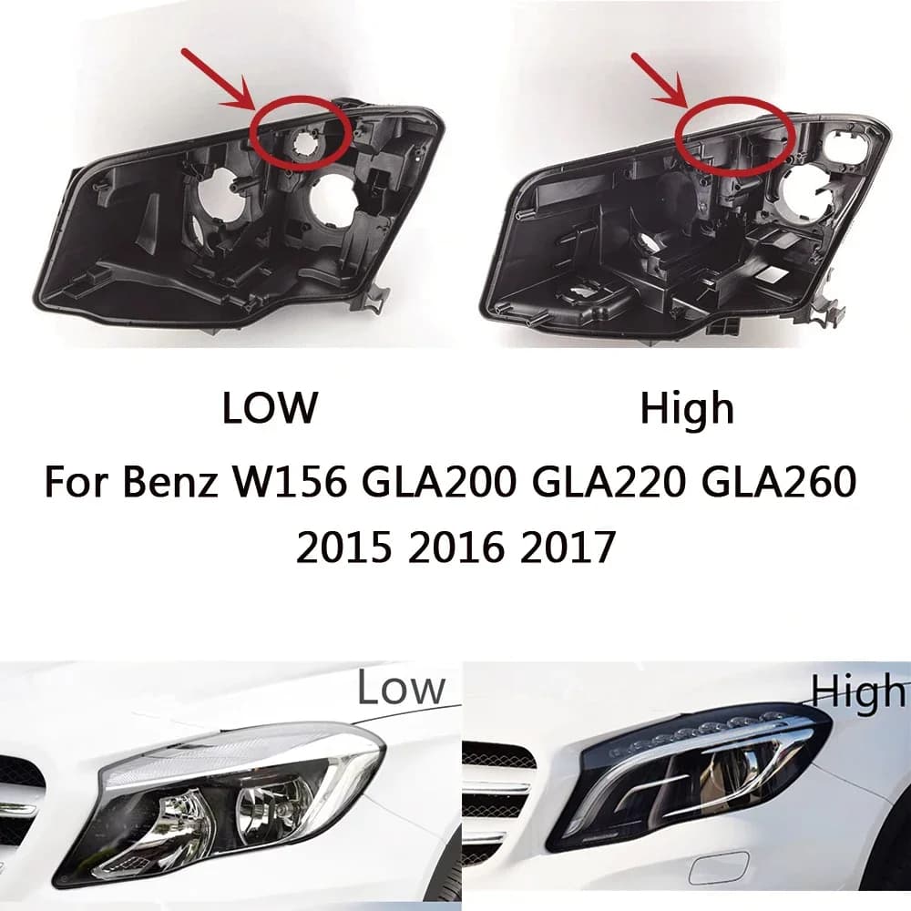 Copertura della base del faro per Benz Classe E W212 E300 E200 E260 E250 2014 2015 Luce frontale Lampada posteriore Guscio posteriore Base del faro Alloggiamento