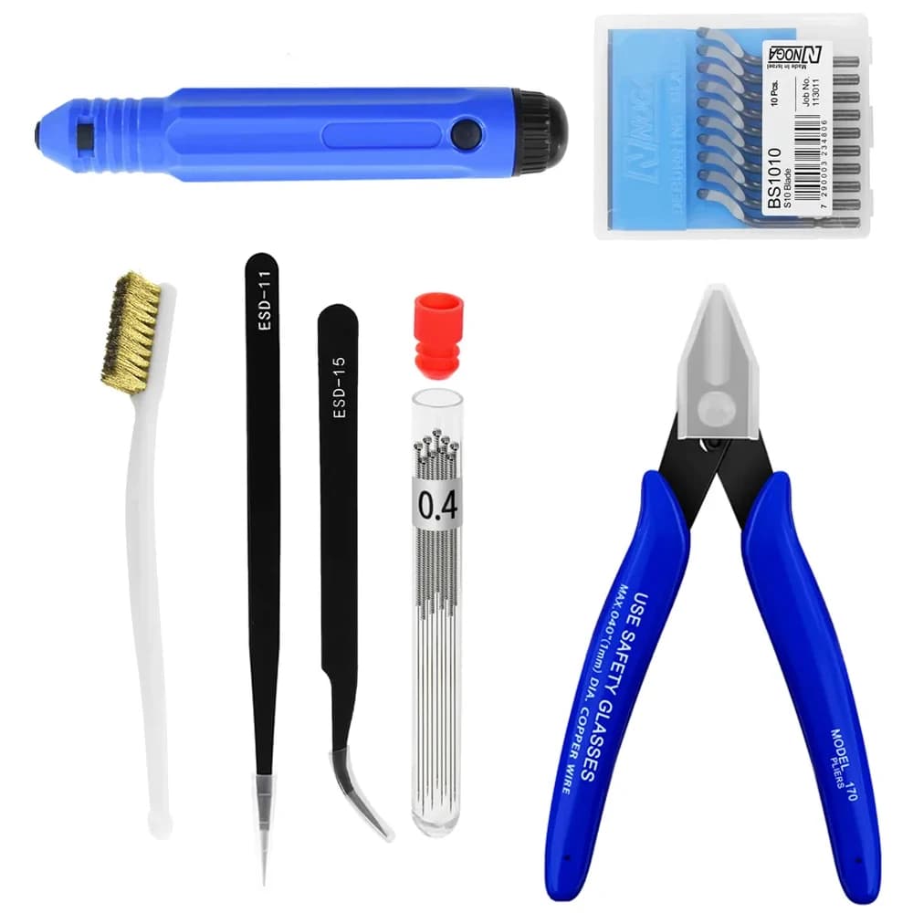 Kit di Strumenti per Stampante 3D: Coltello da Taglio, Raschietto, Ago per Pulizia, Pinzette, Pinze, Strumenti Base per Sbavatura, Parti Fai-da-te per Stampanti