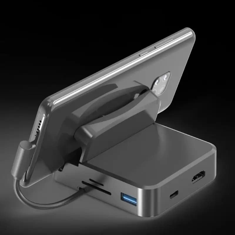 Docking station USB C multidispositivo 31BA Hub USB C con porta dati Porta ricarica PD Lettore schede memoria per