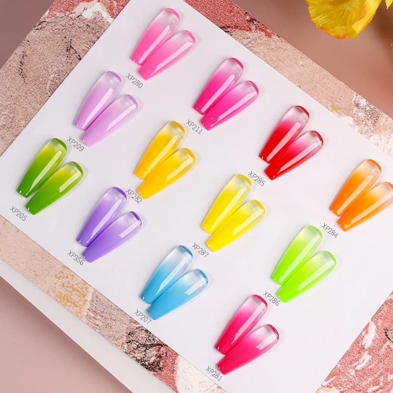 Mocmaki Nuovo Gel Satinato Pat Pat 12 Colori LED UV Soak-Off Smalto per Unghie di Design Francese Personalizzato Vegano Ecologico Non Tossico