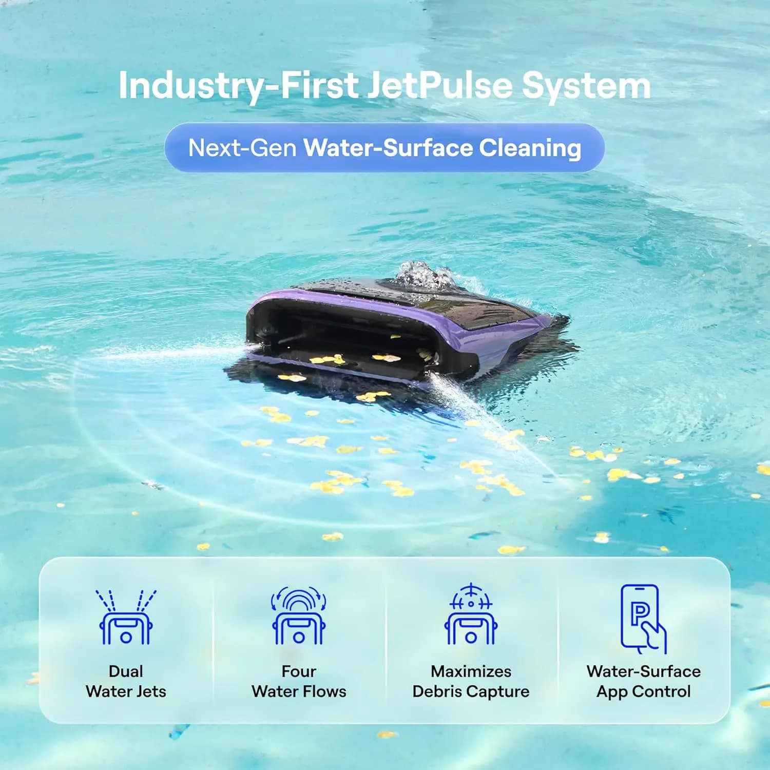 Beatbot Sora 70 Pool Vacuum Robot, 360° Top-to-Bottom Cleaning, Smart Surface Parking, 6L Capacity, 6800GPH Super Power for Abov